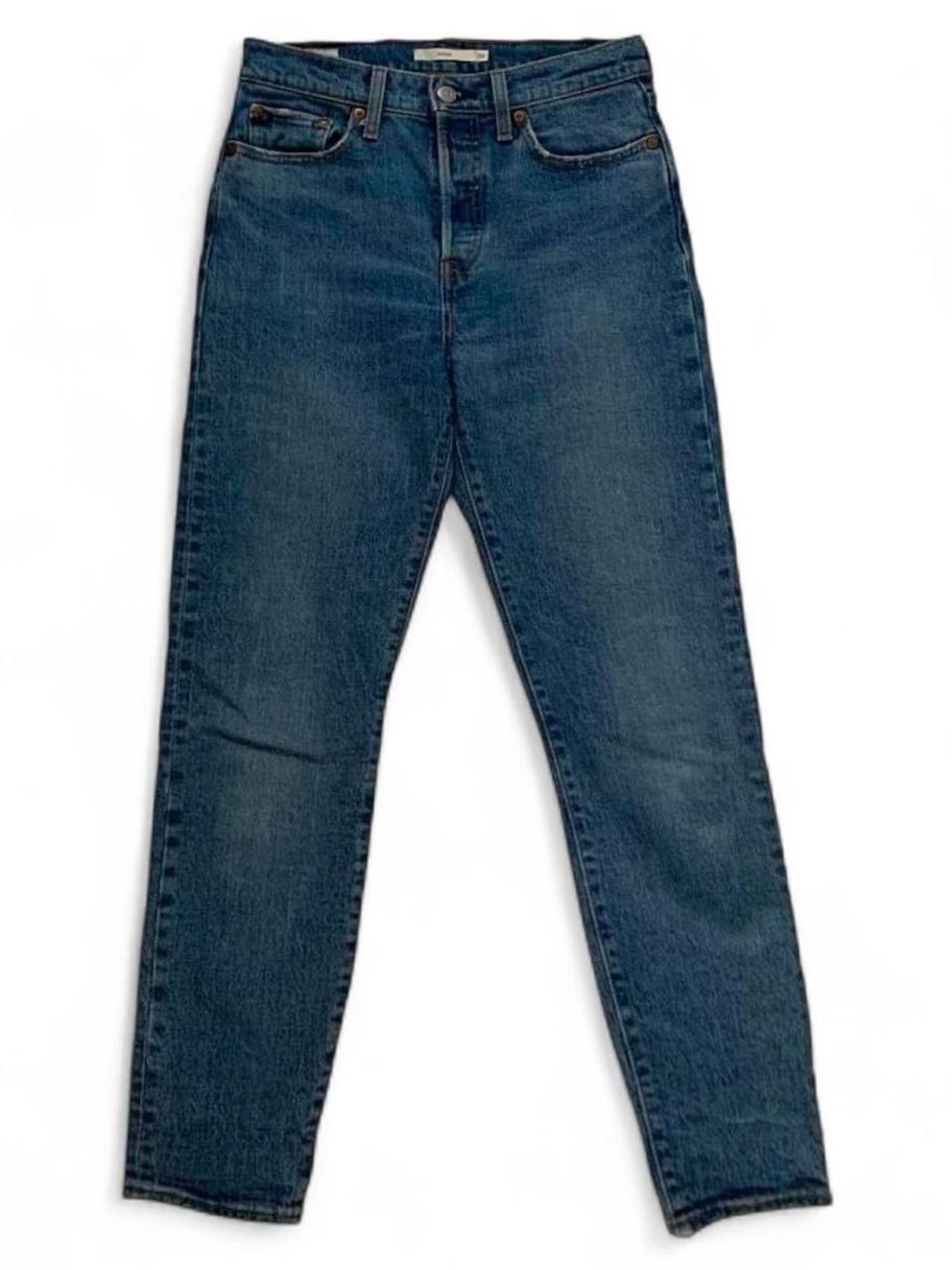 Levi’s “Wedgie” High Rise Straight Leg Medium Wash Denim Jeans Size 26